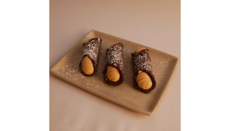 Pumpkin Chocolate-Dipped Cannoli