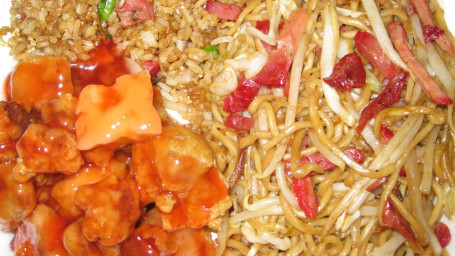 L3. Pork Chow Mein, Pork Fried Rice, Sweet Sour Pork