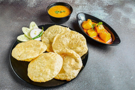 Aloo Dum Luchi Cholar Dal Combo