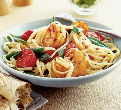 Spaghetti Aux Crevettes Royales