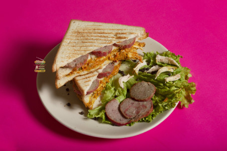 Chicken Mayo With Pork Salami Cheese Sandwich