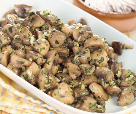 Butter Garlic Tossed Mushroom And Baby Corn