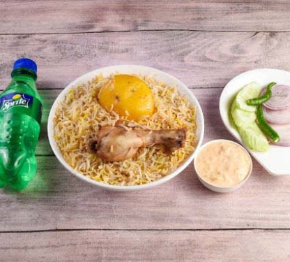 Chicken Biryani Raita Salad Drink