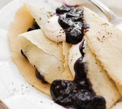 Blueberry Sauce Crepes