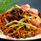 Combination (Beef And Shrimp) Stir-Fry With Noodle/Shén Jǐn Chǎo Miàn