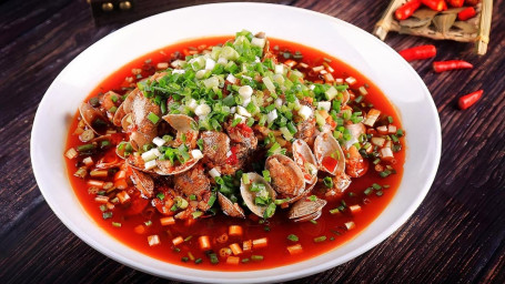 Spicy Clam And Crystal Noodle With Chili/Huā Jiǎ Fěn Sī Bāo