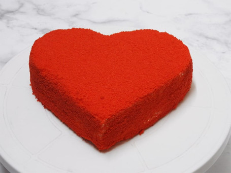 Oeuf De Gâteau De Coeur De Velours Rouge
