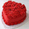 Gâteau En Forme De Coeur De Velours Rouge