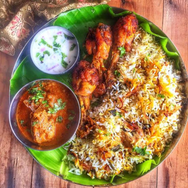 Chicken Biryani With Chicken Dum Ka Murg