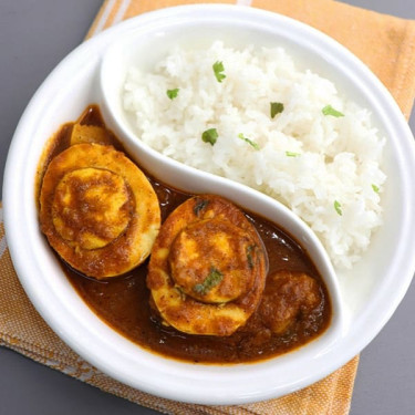 Egg Curry With Rice Bowl