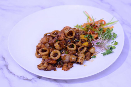 Stir Fried Mix Seafood Flavoured With Celery