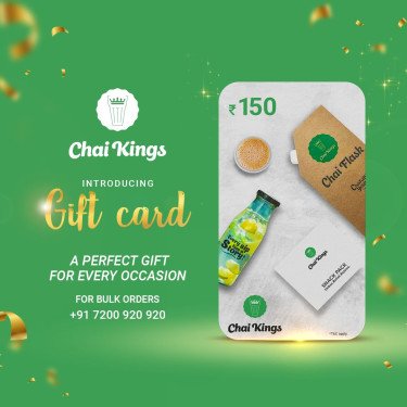 Carte-Cadeau 150Rs Chai Kings