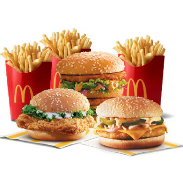Mcspicy Chicken Burger Poulet Grillé Cheese Burger Mcchicken Chicken Maharaja Mac 3 Fries(L)