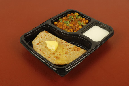 2 Aloo Parata+ Chole+ Curd