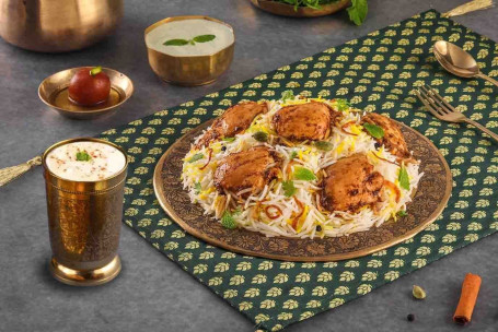 Lazeez Bhuna Bahaar (Biryani With 50% Extra Chicken, Serves- 1)