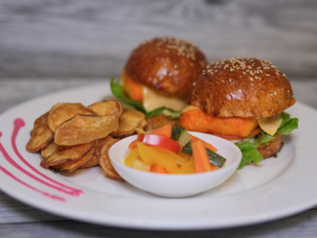 Sriracha Fried Paneer Sliders