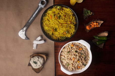 Semiya Upma Godhumai Rava Upma(Served With Chutney)