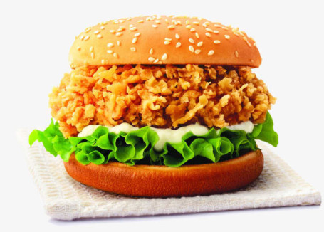 Chicken Burger(1 Pc) (Served With Sauce And Dips)