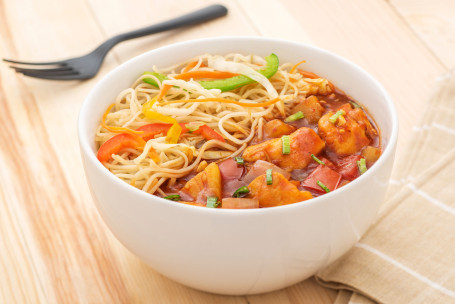Hot Sour Chicken With Gingered Noodles