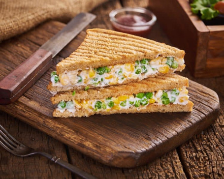 Corn Peas Cheesey Sandwich