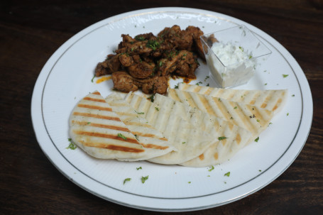 Gyro Chicken With Tzatziki Sauce In Pita Bread