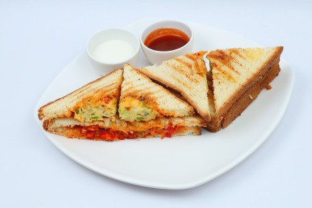 Veg Schezwan Cheese Grilled Sandwich