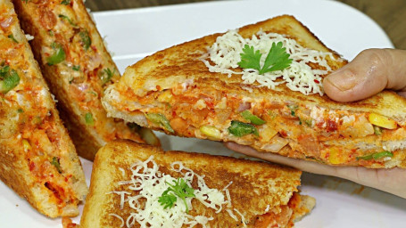 Schezwan Veg Pizza Sandwich