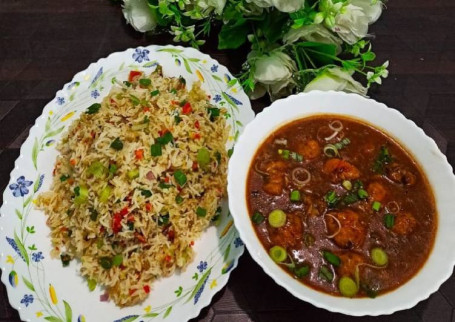 Asian Fried Rice With Chilli Mushroom
