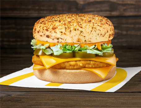 Poulet Burger Américain Aux Trois Fromages