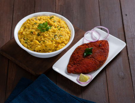 Rasam Rice With Vanjaram Fry