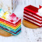 Rainbow Cake Slice Red Velvet Naked Slice