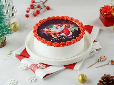 Gâteau Photo Ananas Joyeux Noël