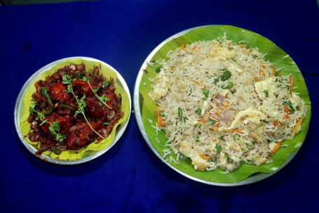 Egg Fried Rice,Chilli Chicken (5 Pcs)