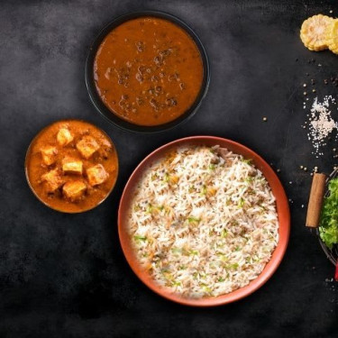 Dal Makhani, Paneer Au Beurre, Pulao Thali