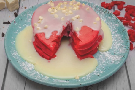 Red Velvet Lava Pancakes