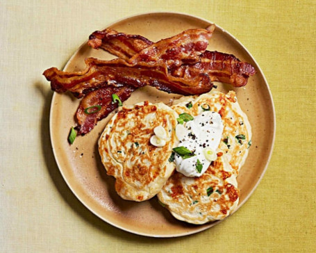 Bacon-Cheddar-Scallion Pancakes