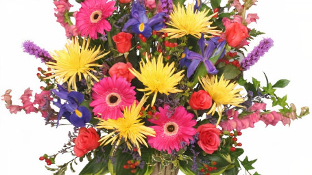 Colorful Condolences Tribute Funeral Flowers