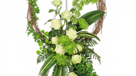 Fresh Green Inspirations Funeral Wreath