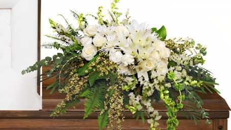 Garden Elegance Casket Spray Funeral Flowers