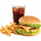 Chicken Twin Burger Chicken Fries Ice Lemon Tea [250 Ml]