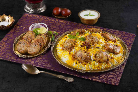 Combo Célébration De Groupe Avec Lazeez Bhuna Murgh Biryani Murgh Koobideh Kebabs