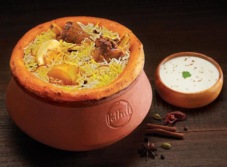 Claypot Kolkata Mutton Biryani (Less Spicy).