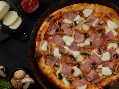 9 Smoked Ham Mushroom Pizza