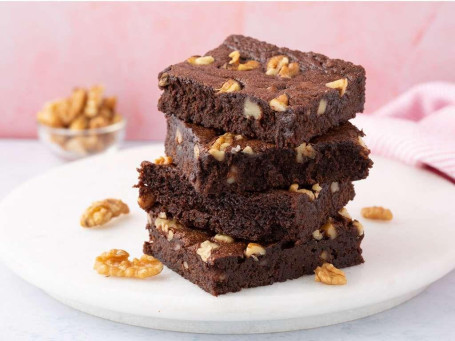 Eggless Walnut Brownie [1 Piece]