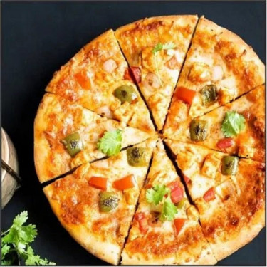 Pizza Fine Au Paneer Fumé Dix Pouces [25 Cm]