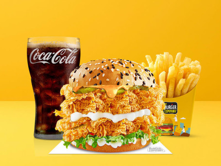 Beltbuster Chicken Crunchos Burger Salted Fries Coke 200Ml (Pet Bottle)