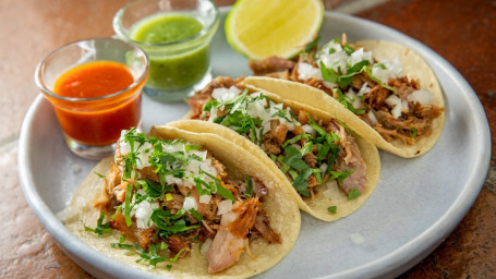 Tacos De Carnitas (3 Pieces)