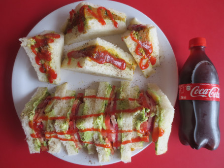 Veg. Sandwich With Aloo Mutter Sandwich And Coke [250 Ml]