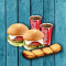 1 Cheese Garlic Bread (4pcs. 2 Burgers [1 Mexican,1 Classic] 2 Coke [250 Ml]