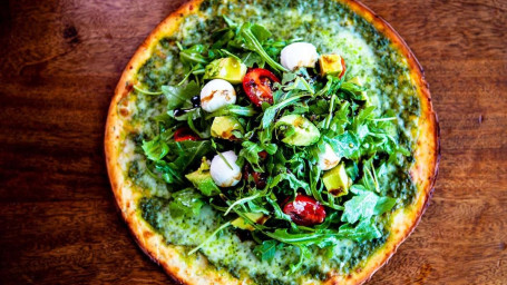 Arugula Pesto Salad Pizza